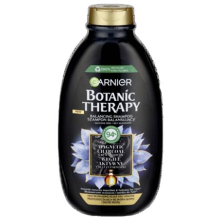 Garnier Botanic Therapy Węgiel Aktywny i Olej z Czarnuszki szampon do włosów 400 ml